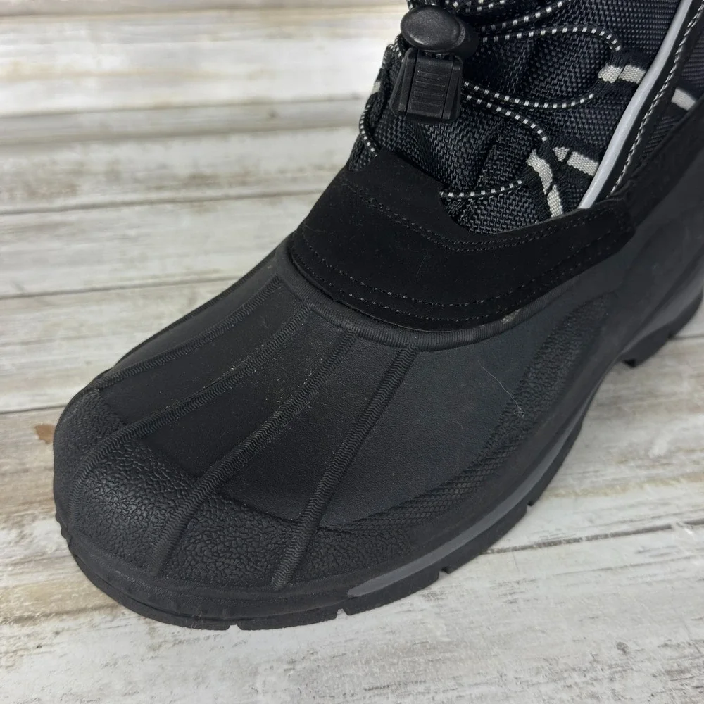 Arctic Shield Balto Boots Men's Size 8 Black Ski‎ Winter Snow Reflective Stripes